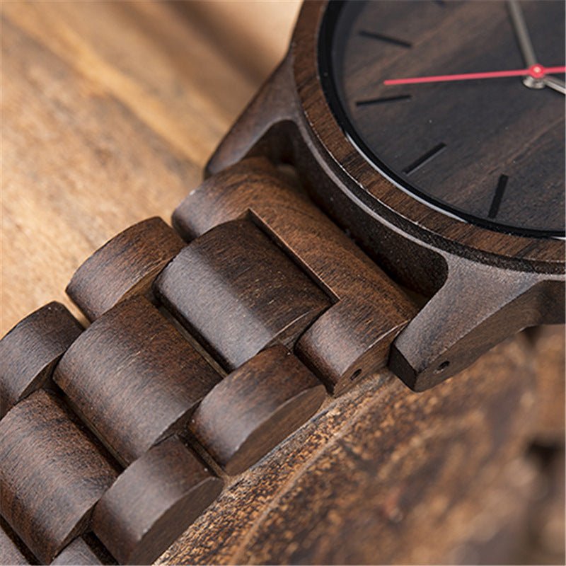 Men's Wooden Waterproof Quartz Watch - Weriion