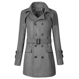 Men's Woolen Autumn And Winter Trench Coat - Weriion