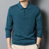 Men's Woolen Spring And Autumn Solid Color Sweater - Weriion