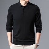 Men's Woolen Spring And Autumn Solid Color Sweater - Weriion