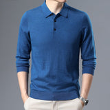 Men's Woolen Spring And Autumn Solid Color Sweater - Weriion