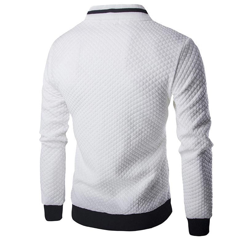 Men's Zipper Mock Neck Sweater - Weriion