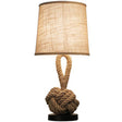 Metal & Craft Hemp Rope Retro Table Bedroom Lamp - Weriion