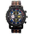 Multifunctional Luminous Large Dial Wood Watch For Men - Weriion