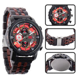 Multifunctional Luminous Large Dial Wood Watch For Men - Weriion