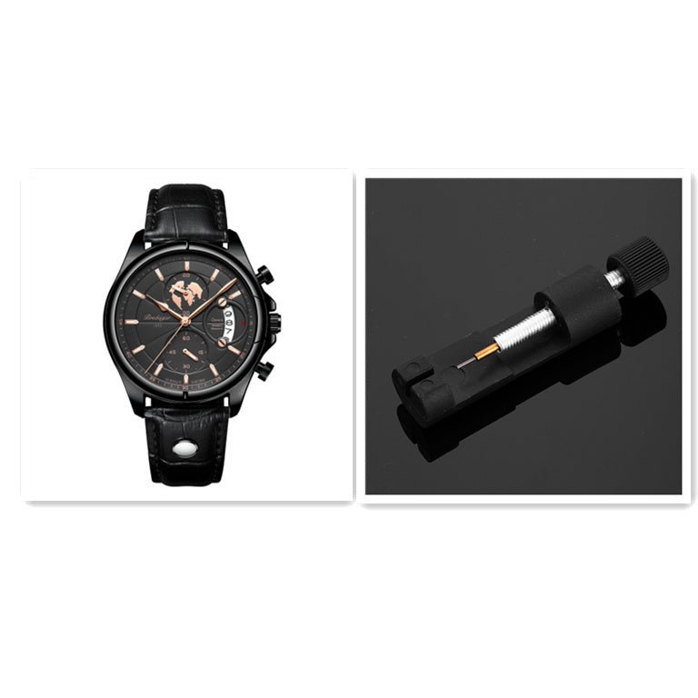 Multifunctional Luminous Men's Waterproof Quartz Watch - Weriion