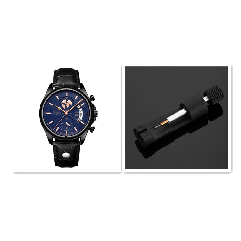 Multifunctional Luminous Men's Waterproof Quartz Watch - Weriion