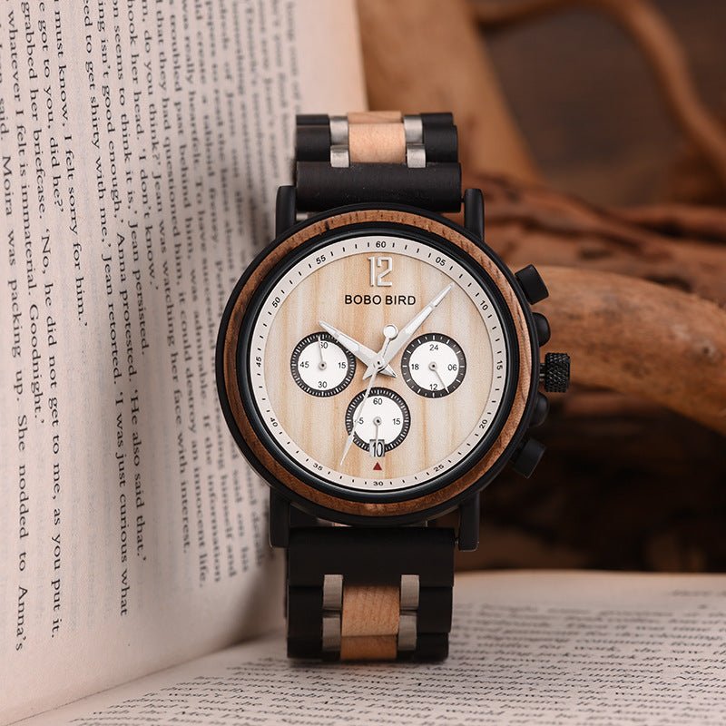 Multifunctional Solid Wood Watch For Men - Weriion