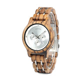 Multifunctional Waterproof Wooden Quartz Watch For Men - Weriion