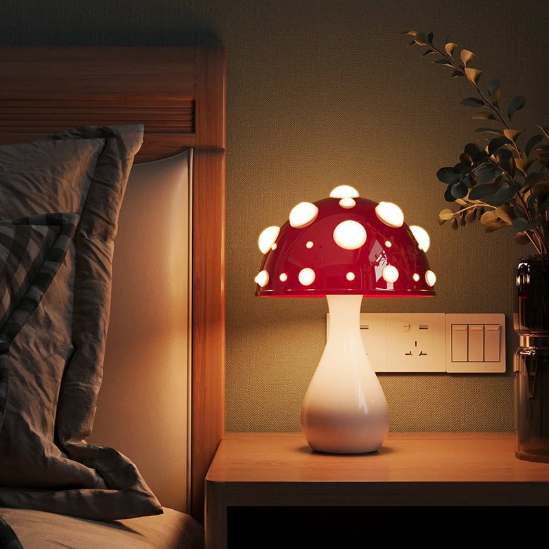 Mushroom Decorative Table Lamp Bedroom Dimming - Weriion