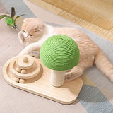 Mushroom Scratching Post Cat Toy With Scratching Ball - Weriion