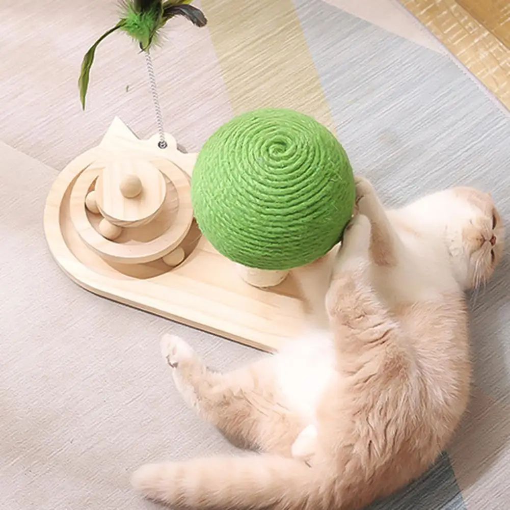 Mushroom Scratching Post Cat Toy With Scratching Ball - Weriion