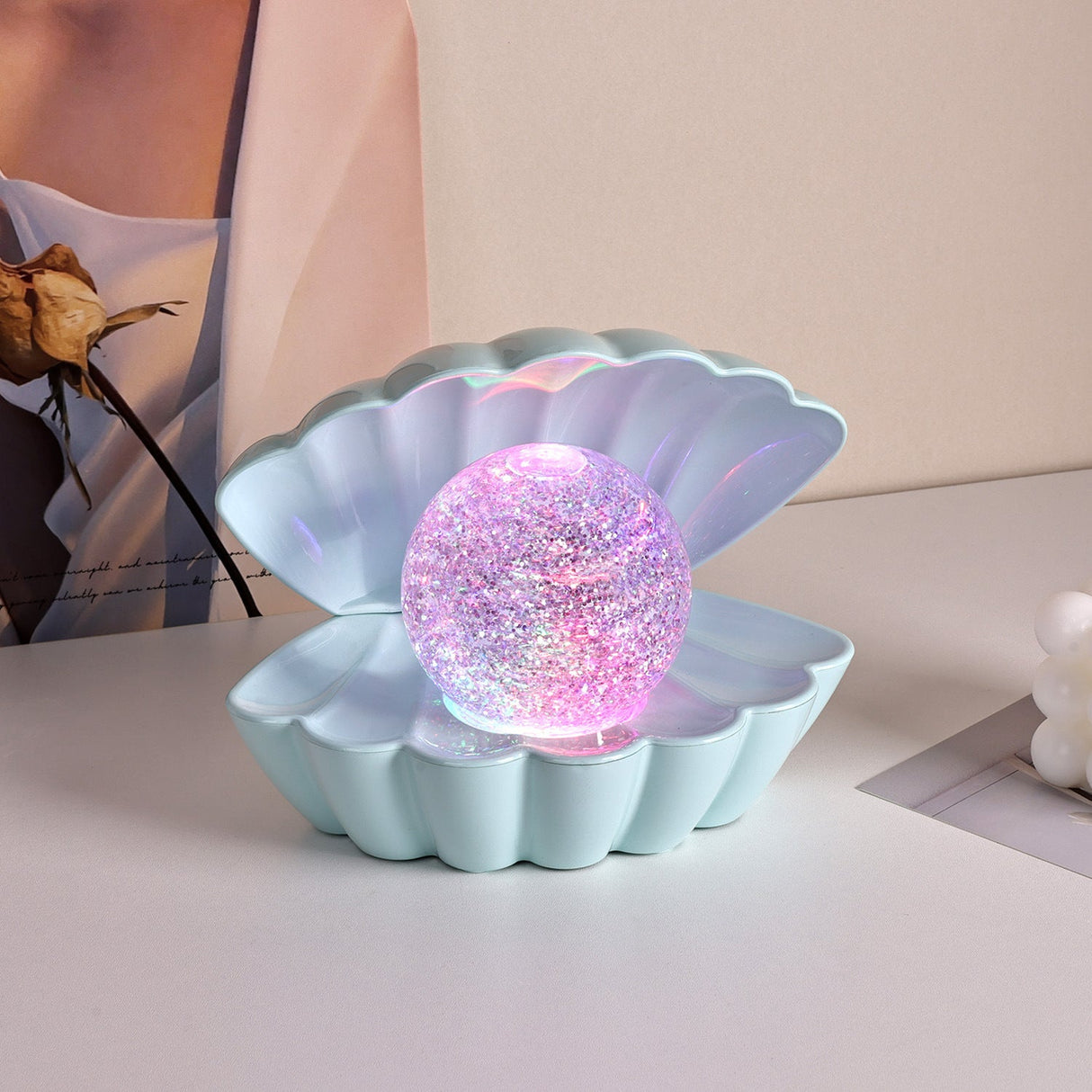 Neon Ambience Light Decorative Ornaments Shell - Shaped Small Night Bedside Table Lamp - Weriion