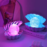 Neon Ambience Light Decorative Ornaments Shell - Shaped Small Night Bedside Table Lamp - Weriion