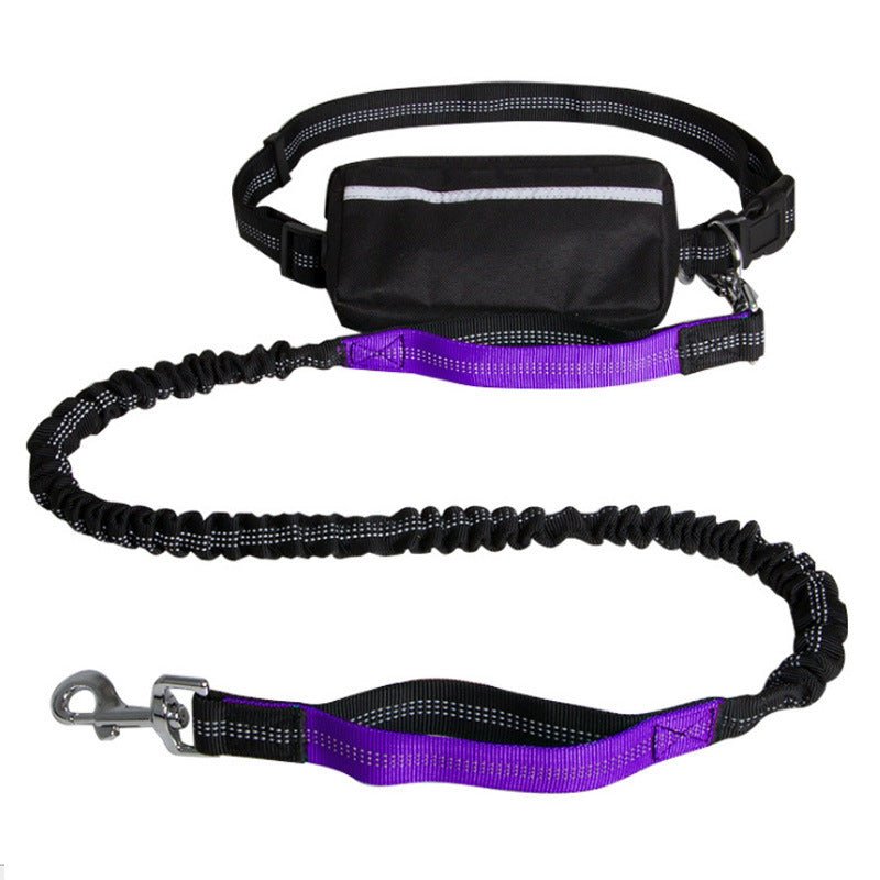 Nylon Reflective Retractable Dog Leash With Waist Belt For Hands Free User Experience - Weriion