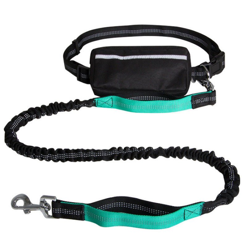 Nylon Reflective Retractable Dog Leash With Waist Belt For Hands Free User Experience - Weriion