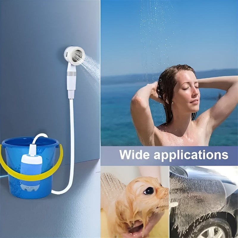 Outdoor Portable Electric Camping Shower With 5000mAh Rechargeable Battery - Weriion