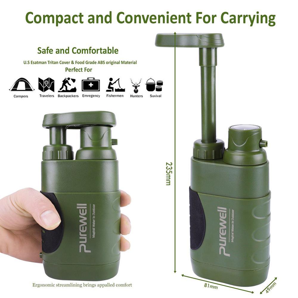 Outdoor Water Purifier for Emergency Camping Wilderness Survival - Weriion