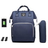 Oxford Cloth Mommy Diaper Bag With USB Charging Port - Weriion