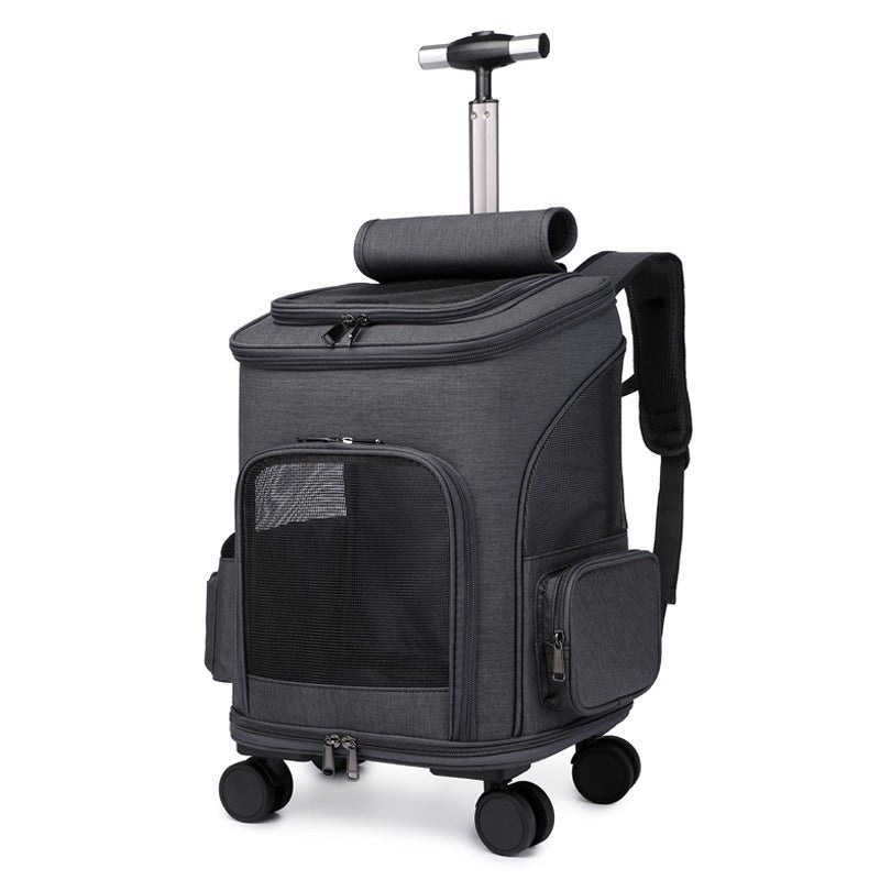 Pet Cat Dog Backpack Trolley Bag - Weriion