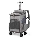 Pet Cat Dog Backpack Trolley Bag - Weriion