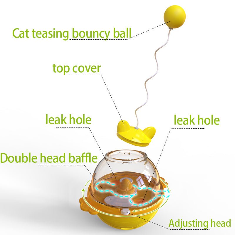 Pet Cat Dog Leaky Slow Feeding Food Dispensing Toy - Weriion