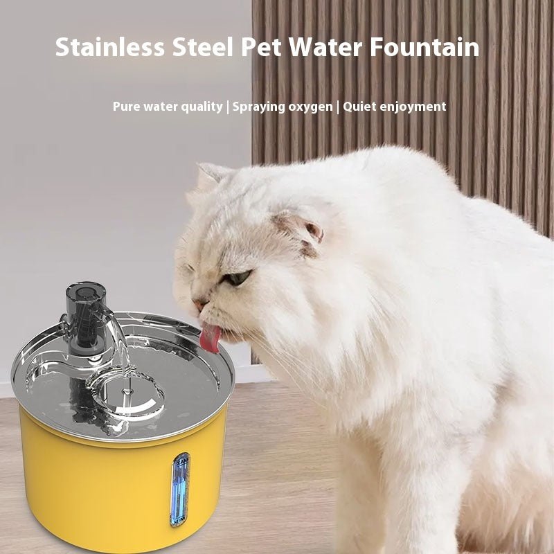 Pet Cat Stainless Steel Plastic Spray Water Dispenser Fountains - Weriion