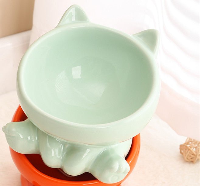 Pet Dog & Cat Ceramic Feeding Bowls - Weriion