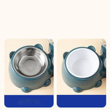 Pet Double Cat Dog Food And Water Bowl - Weriion