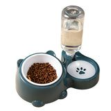 Pet Double Cat Dog Food And Water Bowl - Weriion