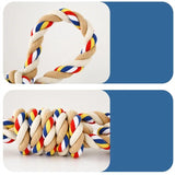 Pet Large Rope Knot Teeth Grinding Cleaning Cat Dog Interactive Chew Toy Training Supplies - Weriion