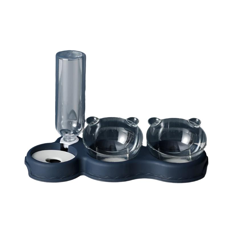 Pet Supplies Cat Dog Triple Bowl - Weriion