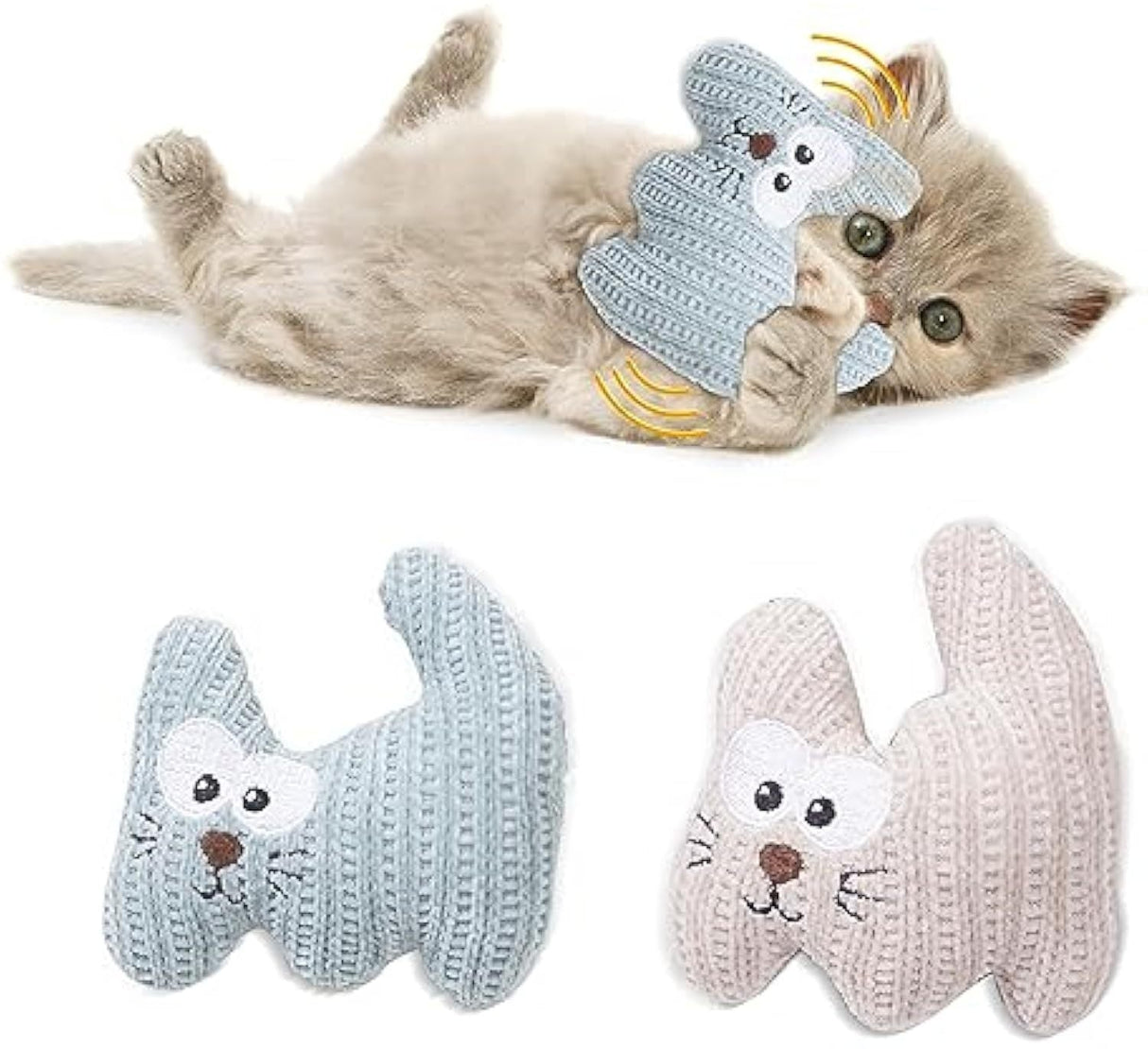 Plush Bite Resistant Teeth Cleaning Catnip Cat Kittens Chew Toys - Weriion