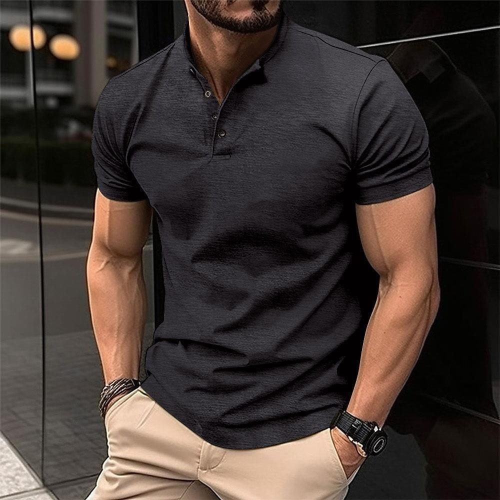 Polo Shirt With Close Fit & Buttons At The Top - Weriion