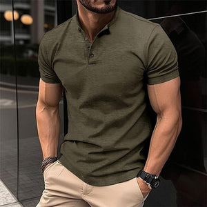 Polo Shirt With Close Fit & Buttons At The Top - Weriion