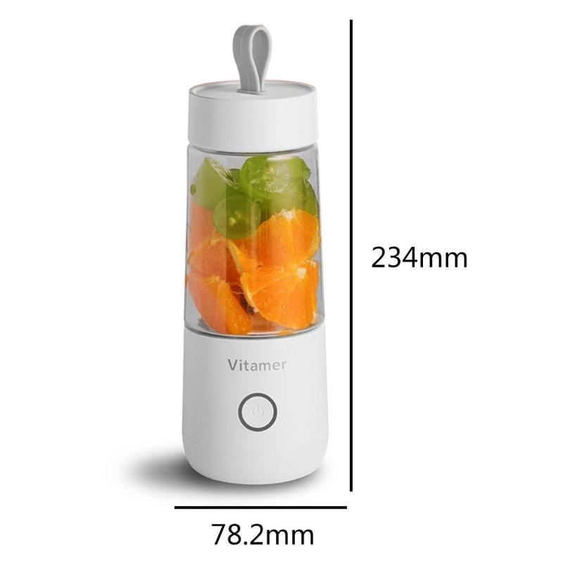 Portable 350ml Capacity Electric Rechargeable Mixer Juicer Blender Kitchen Tool - Weriion