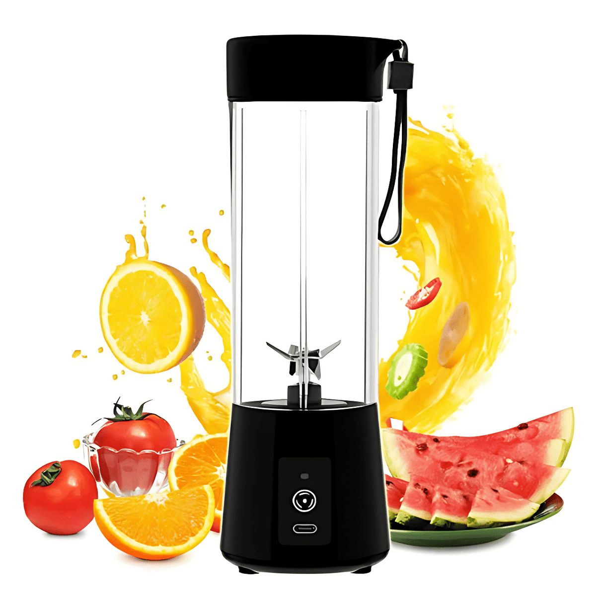 Portable Electric Juicer Stainless Steel Blade Automatic Smoothie Blender Kitchen Tool - Weriion