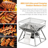 Portable Stainless Steel BBQ Grill Non - Stick Surface Foldable Outdoor Camping Picnic Tool - Weriion