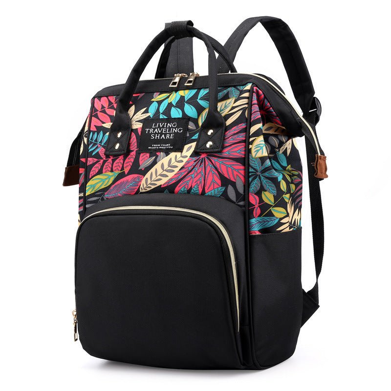 Printed Mommy Backpack Diaper Bag - Weriion