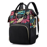 Printed Mommy Backpack Diaper Bag - Weriion