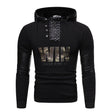 PU Leather Patchwork Casual Hoodies For Men - Weriion