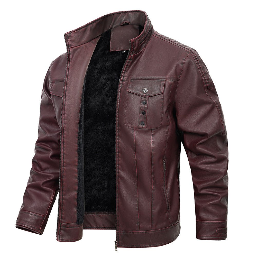 PU Leather Spring And Autumn Men's Jacket - Weriion