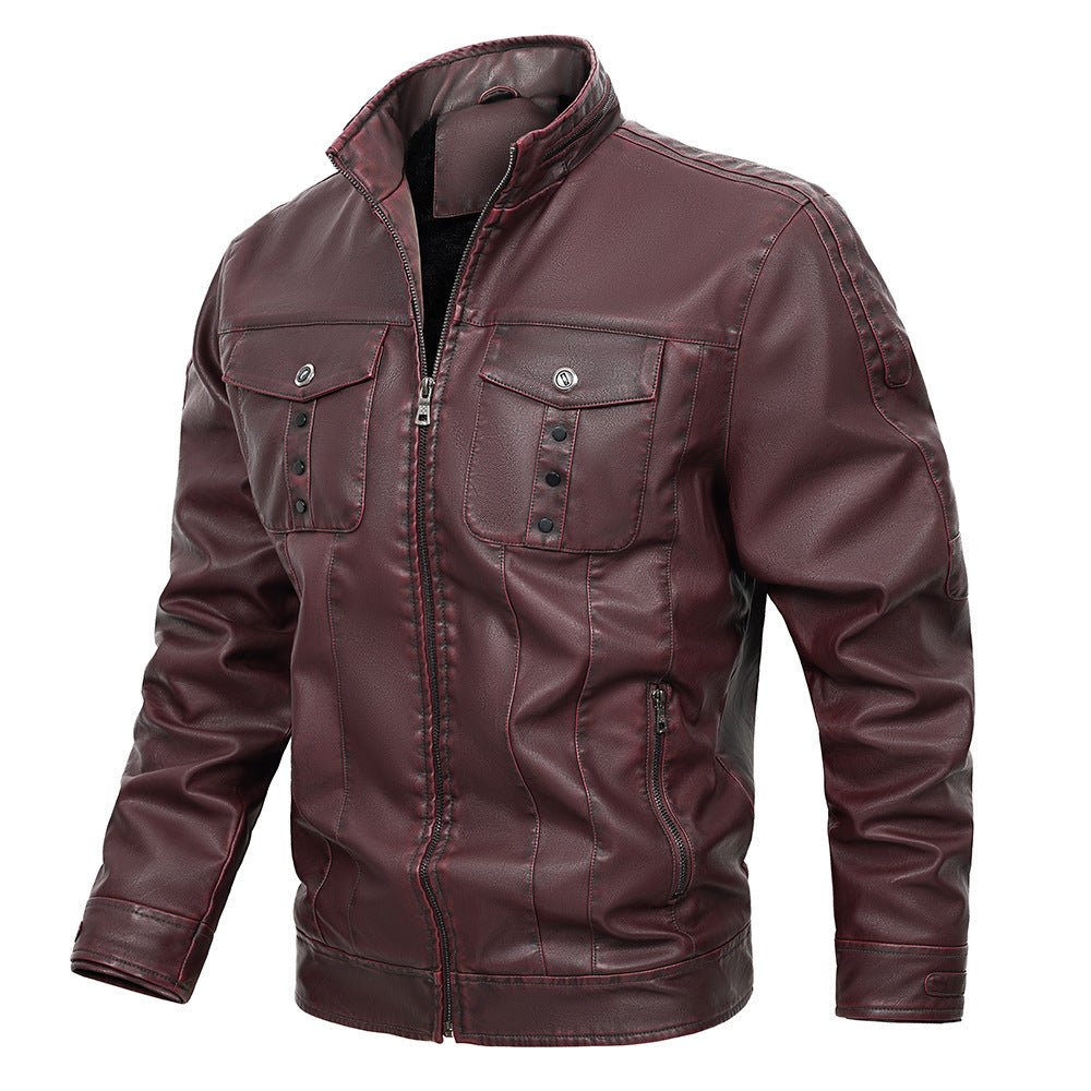 PU Leather Spring And Autumn Men's Jacket - Weriion