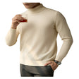 Pure Wool Turtleneck Sweater Men Thermal Slim Fit - Weriion