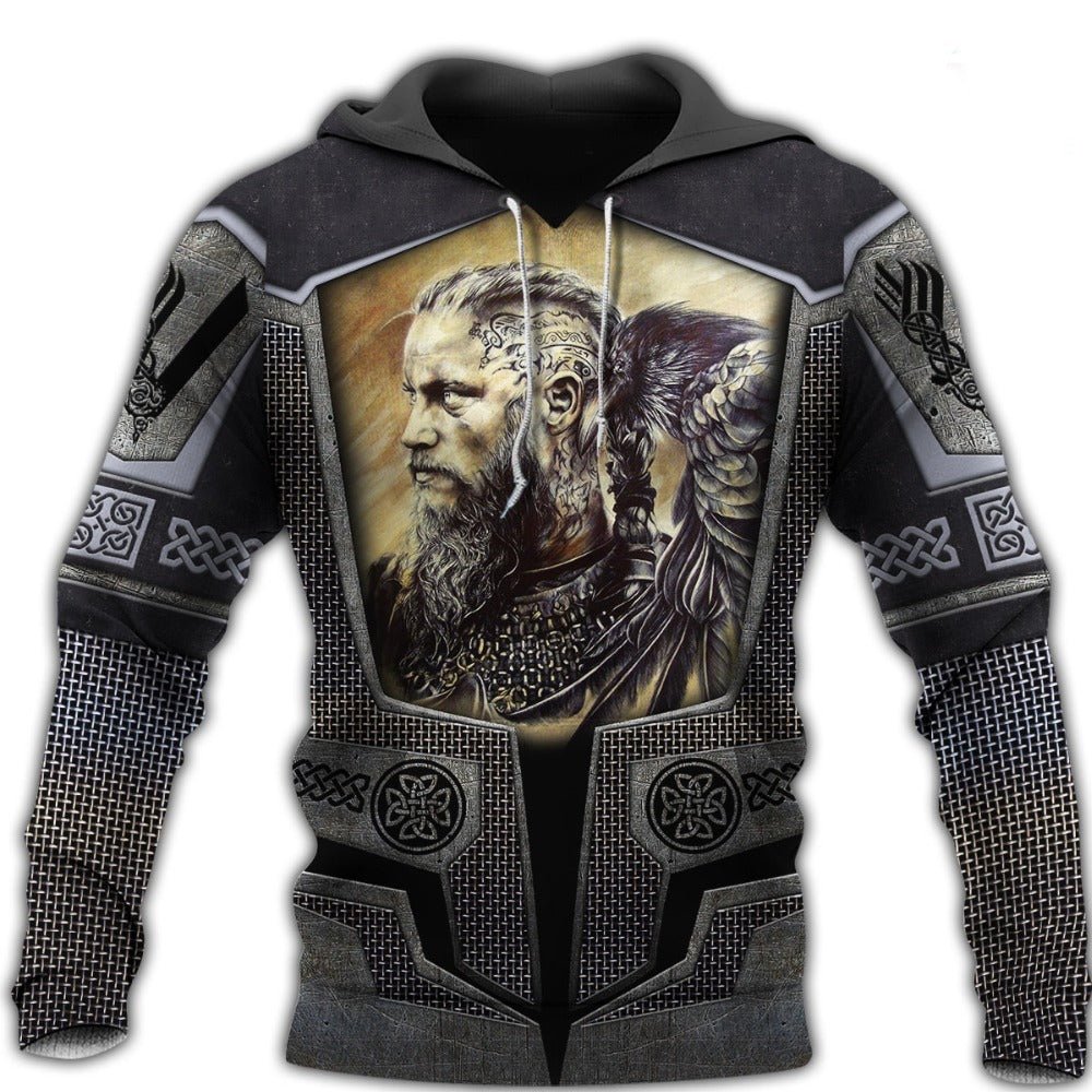 Ragnar Viking Printed Sweater Street Trend Classic Hoodie - Weriion