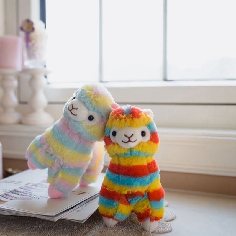 Rainbow Stuffed Animals Alpaca Doll Plush Toys - Weriion