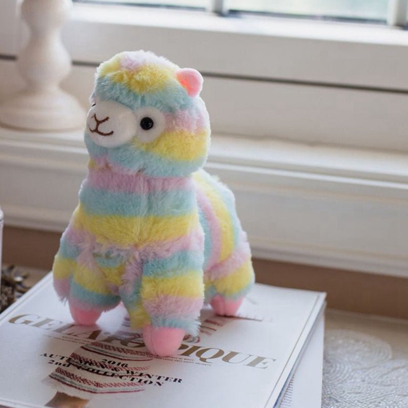 Rainbow Stuffed Animals Alpaca Doll Plush Toys - Weriion