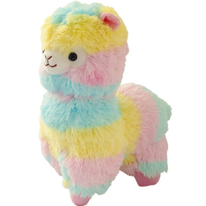 Rainbow Stuffed Animals Alpaca Doll Plush Toys - Weriion