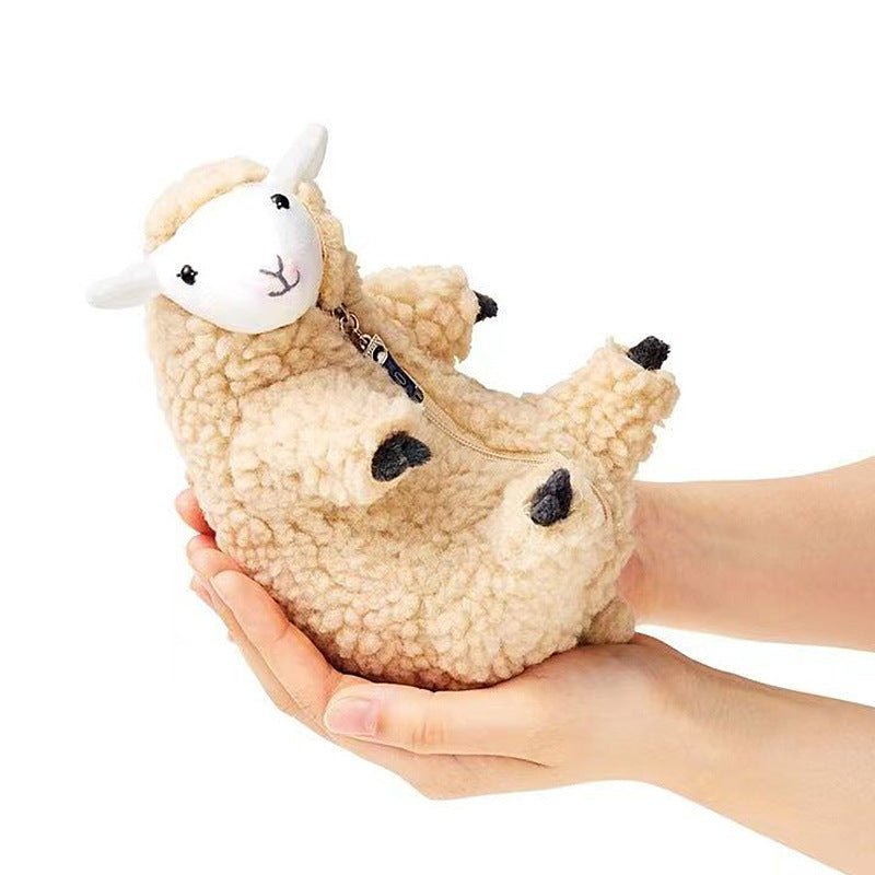 Removable Fur Lamb Plush Toy Doll Stuffed Animal - Weriion