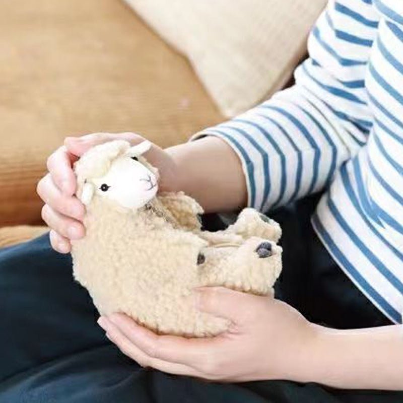 Removable Fur Lamb Plush Toy Doll Stuffed Animal - Weriion